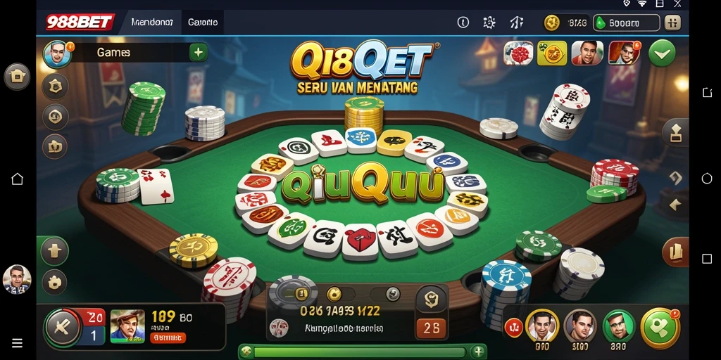 Tampilan menarik saat bermain QiuQiu di 988BET.
