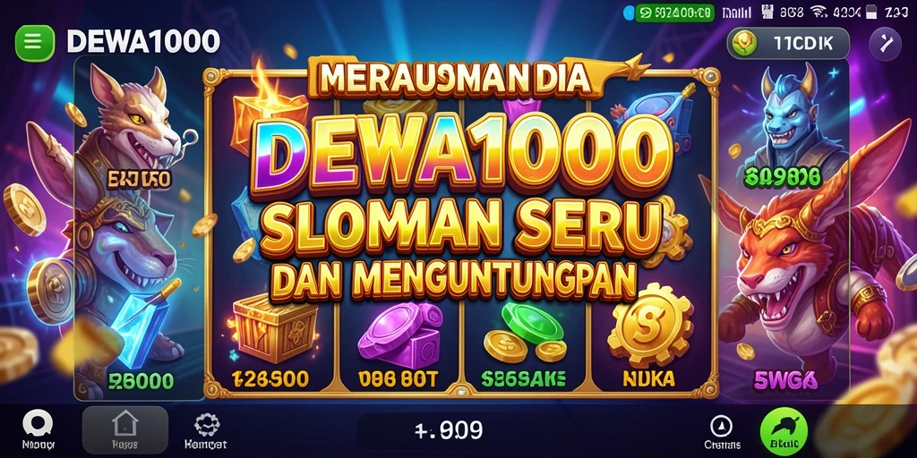 Screenshot gameplay DEWA1000 yang menunjukkan pengalaman bermain Slot.