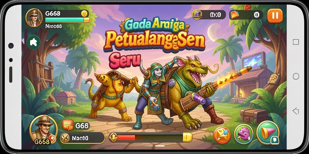 Screenshot G668 menampilkan aksi seru dalam gameplay Arcade yang menantang.
