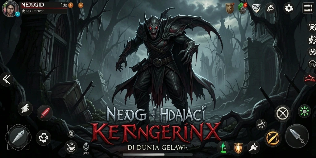 Tampilan gameplay NEXGID yang menegangkan dengan suasana Horror yang kental.