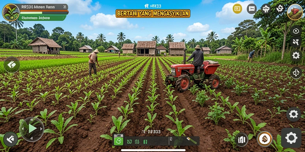 Gameplay seru dalam RR33 dengan aktivitas bertani.