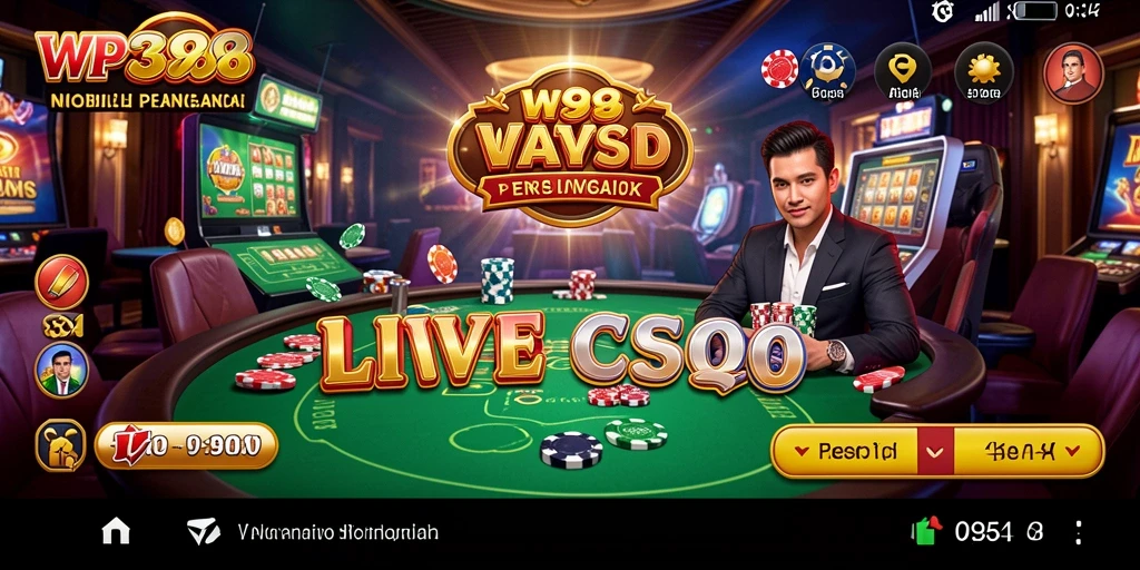 Screenshot gameplay WP888 menampilkan dealer langsung dengan interaksi nyata.